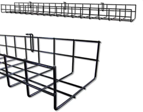 Miniatura 6 de Organizador de cables para debajo del escritorio, bandeja de alambre de 14 pulgadas, cesta de gestión de cables de mesa, canaleta de cables