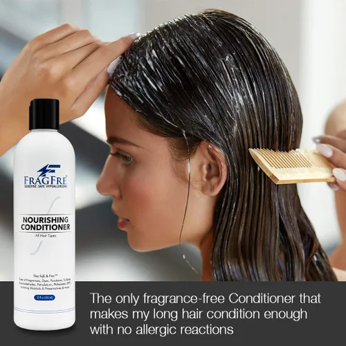 Miniatura 2 de Acondicionador sin fragancia de 8 onzas – Sin parabenos hipoalergénico – Acondicionador para el cabello para pieles sensibles – Acondicionamiento