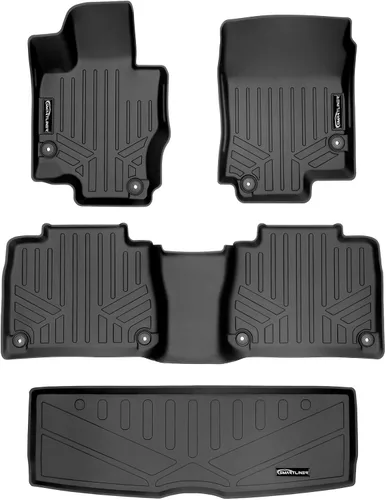 Miniatura 13 de SMARTLINER Juego de tapetes de piso de ajuste personalizado de 2 filas compatibles con Mercedes-Benz AMG GLE 53 2021-2025