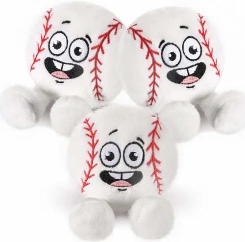 Arrowbash 3 piezas de juguetes de béisbol rellenos de felpa, mini béisbol de peluche esponjoso para niños, pelota de béisbol de felpa para fiestas