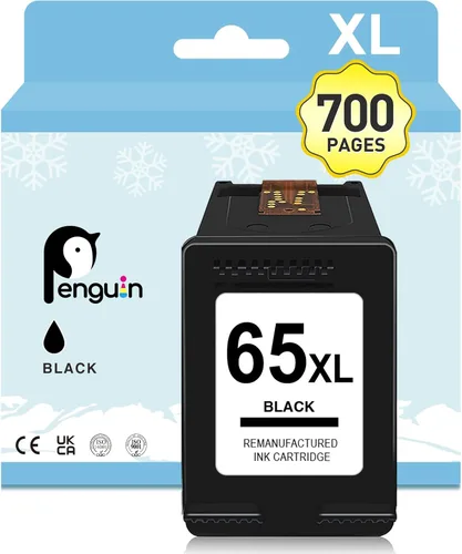 Penguin 65XL - Cartucho de tinta para impresoras HP Envy 5055, tinta 5052, 3755, 3772, 3752, 3720, 2600, 2622, 2652, 2655, 2675, 2680, 2630, 5012