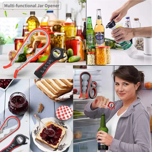 Miniatura 6 de Abrelatas de fácil giro: apertura de tapa Maxracy sin esfuerzo para manos débiles y artritis Abrebotellas versátil Abrebotellas y abrebotellas