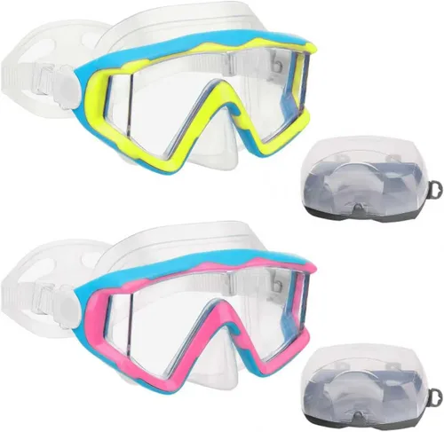 Miniatura 31 de Máscara de buceo Anti-niebla Natación Snorkel máscara adecuada para adultos Buceo Natación Snorkel Gafas Máscaras Lentes negro-azul