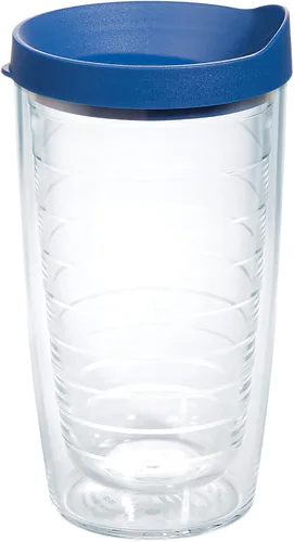 Miniatura 67 de Taza de viaje Tervis de doble pared transparente y colorida con tapa fabricada en Estados Unidos mantiene las bebidas frías y calientes, 24 onzas
