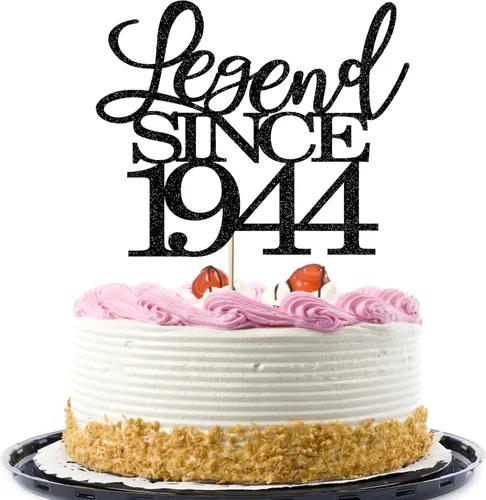 Miniatura 32 de Legend since 1973 - Decoración para pastel de cumpleaños número 53, decoración de pastel de feliz cumpleaños para hombres y mujeres de 53 años