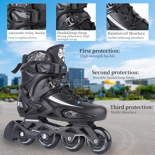 Miniatura 2 de Patines en línea de fitness, 4 ruedas para exteriores, patines de carreras de velocidad para hombres, mujeres y adultos