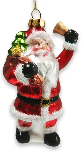 Miniatura 7 de Adorno de cristal soplado a mano de Papá Noel de safari aventurero, decoración navideña temática de viaje de explorador africano de la selva