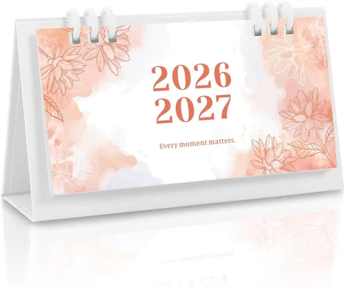 Miniatura 11 de Calendario de Escritorio Pequeño 2025-2026, Mini Calendario de Escritorio de Flores (Desde Junio 2025 hasta Diciembre 2026) Calendario de Escritorio