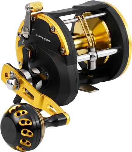 Miniatura 8 de Burning Shark Carrete de arrastre de nivel de agua salada Carretes de viento, carretes de arrastre Pesca de barco Pesca en el océano para lubina