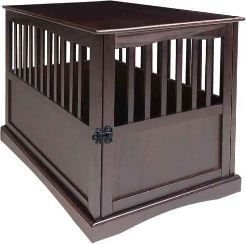Miniatura 6 de Casual Home - Jaula mediana de madera para mascotas, mesa auxiliar, color nogal, 27.50" x 20.00" x 24.00