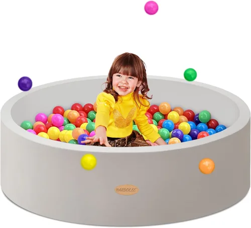 Miniatura 11 de HARBOLLE Pelotas redondas suaves de espuma viscoelástica de 35.4 pulgadas, no incluidas, corralito para interiores y exteriores, para bebés y niños