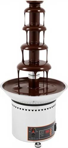 Miniatura 8 de Fuente de chocolate comercial, máquina de fusión digital de fuente de chocolate de 5 niveles, cascada de chocolate caliente de acero inoxidable