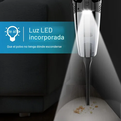 Miniatura 5 de Blestan Aspiradora de mano portátil inalámbrica con luz LED, succión de alta potencia, 3 en 1, aspiradora de mano ligera y recargable, aspiradora