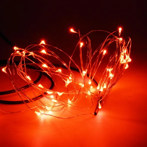 Miniatura 10 de Karlling guirnalda de luces LED, enchufado de USB, focos LED de alambre plateado, impermeable cadena de luces estrelladas para dormitorio, patio