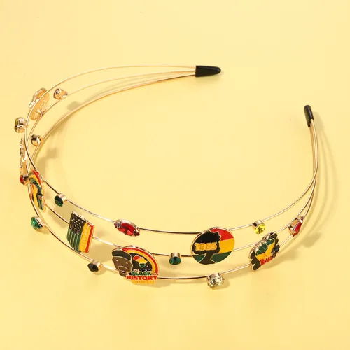 Miniatura 5 de Mokkia Diadema africana: mapa esmaltado Juneteenth con diamantes de imitación con diamantes de imitación de historia negra para mujer (africano 1)