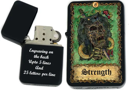 Miniatura 16 de Tarjeta de tarot personalizada, mazo de tarot de huesos eternos mayores, tarjetas coloridas, regalos coleccionables únicos, encendedores a prueba