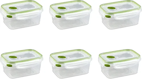 Miniatura 11 de Sterilite Ultra-Seal 3.1 tazas rectángulo, recipiente hermético para almacenamiento de alimentos, tapa con pestillo, apto para microondas