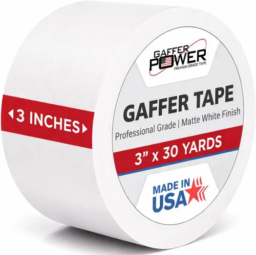 Miniatura 11 de Gaffer Power cinta de tela profesional, con calidad premium. Hecha en Estados Unidos. Cinta de tela resistente. No reflexiva. Multipropósito. Mejor