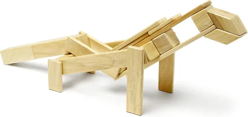 Miniatura 9 de Conjunto de 24 bloques magnéticos de madera de Tegu, Natural