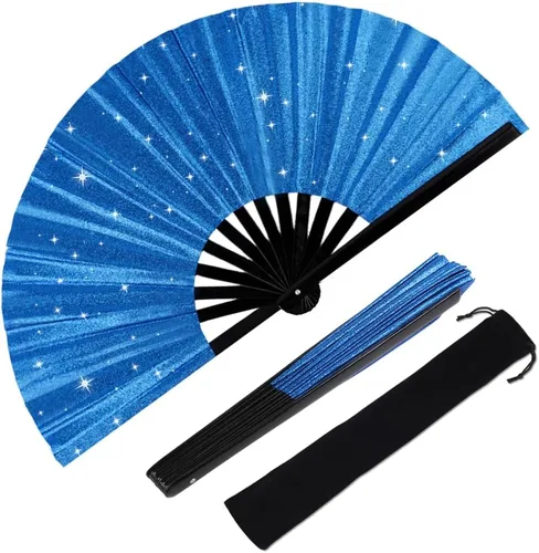 Abanico de Mano Plegable Grande para Hombres/Mujeres, Abanico Pop para Baile en Línea, Abanico de Mano Plegable Decorativo para Boots On The Ground,