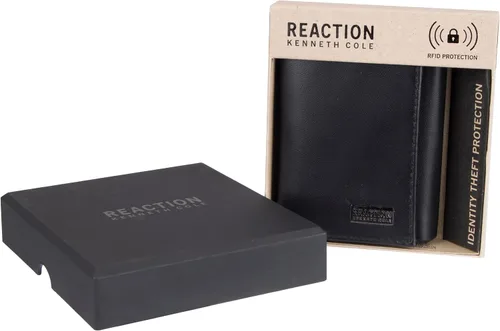 Miniatura 11 de Kenneth Cole Billetera de cuero RFID para hombre, delgada, triple pliegue con ventana de identificación y ranuras para tarjetas
