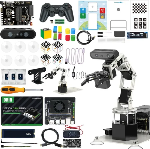 Miniatura 17 de Yahboom 6DOF Kit de brazo robótico de programación 3D, agarre adaptativo 3D, inteligencia incorporada, modelo de IA grande para ingenieros mecánicos