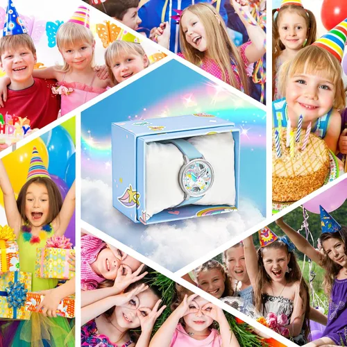 Miniatura 2 de Reloj de dibujos animados para niños, lindo unicornio impermeable, reloj de aprendizaje fácil de leer, para niños de 3 a 12 años, regalo para niños