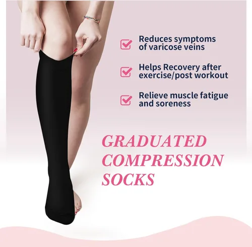 Miniatura 60 de Sooverki - Calcetines de compresión de cobre para circulación, para mujeres y hombres, 6 pares, para correr, atletismo, medicina, enfermería, viajes
