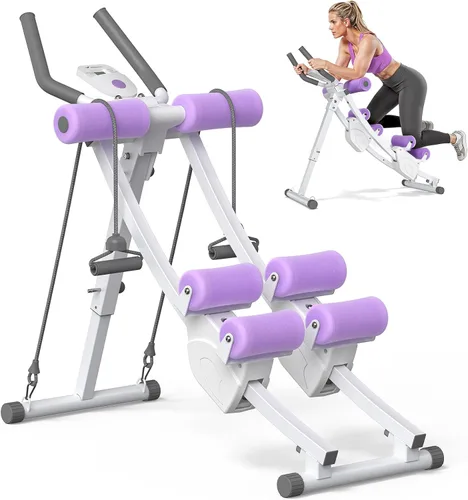 Miniatura 11 de MERACH Ab Machine, Adjustable Ab Trainer Machine, AB Workout Equipment for Home Gym, Independent Dual Tracks for Mountain Climber, Foldable for Home