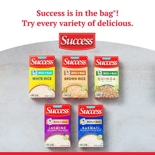 Miniatura 8 de Success Arroz hervido en bolsa, arroz integral, comidas de arroz rápidas y fáciles, caja de 14 onzas