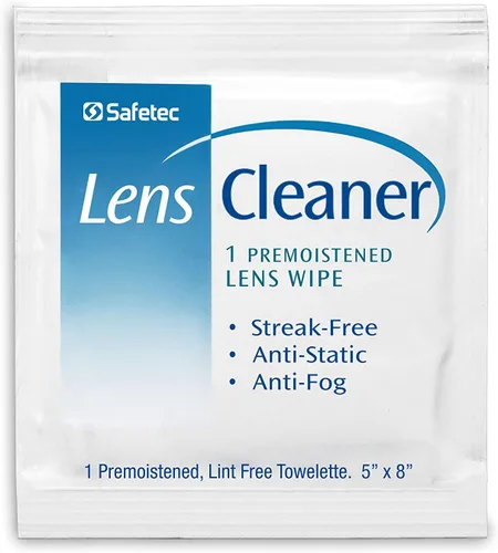 Miniatura 5 de Safetec Toallitas de limpieza para lentes y anteojos, toallitas prehumedecidas (paquete de 2 cajas de 100 unidades, 200 paños de limpieza)