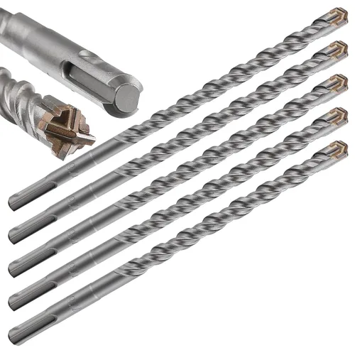 Miniatura 33 de Wensilon Kit de brocas para hormigón de 8 pulgadas, material de carburo de doble rosca de tipo cruzado, adecuado para hormigón, ladrillo, paredes