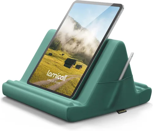 Miniatura 9 de Lamicall Soporte de Almohada para Tableta - Base de Almohada Suave con Dock para Regazo, Cama y Escritorio con Bolsillo y 4 Ángulos de Visión