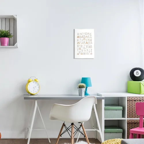 Miniatura 2 de Stupell Industries LSR Design Studio - Placa de pared con alfabeto arcoíris pastel