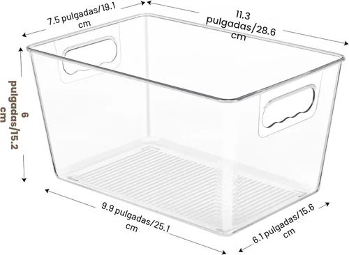 Miniatura 2 de YIHONG Contenedores organizadores de almacenamiento transparentes para despensa, paquete de 10 contenedores de plástico para almacenamiento