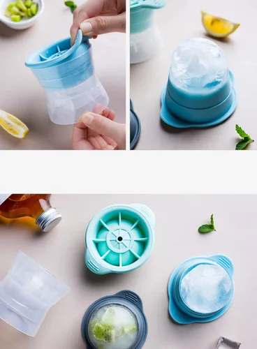 Miniatura 6 de AKOAK 1 paquete de molde de plástico para hockey sobre hielo, herramienta de helado de whisky, molde de bola de bricolaje, suministros de Azul-cielo
