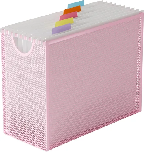 Miniatura 11 de Organizador de Archivos Colgantes, Portaarchivos Tamaño Carta Caja de Archivo con 5 Carpetas Colgantes, Almacenamiento de Carpetas de Archivos