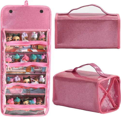Leeche Estuche de almacenamiento y exhibición para muñecas compatible con todas las muñecas LOL Surprise, organizador de almacenamiento fácil de