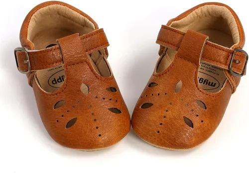 QWZban Zapatos planos Mary Jane para bebés y niñas con Bownot, suela suave, suela suave, piel sintética, recién nacidos, primeros pasos, para fiesta