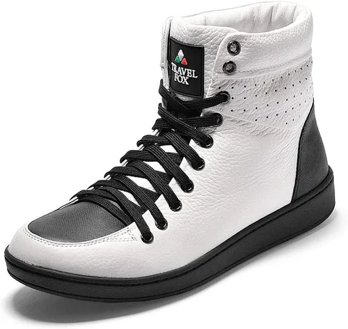 TRAVEL FOX Unisex Clásico 900 Nappa Cuero Puntera Redonda con Cordones Altas Tops