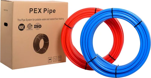 Miniatura 2 de EFIELD Tubo Pex-b de 1/2 pulgada y 2 x 100 pies (200 pies), para agua potable, agua fría y caliente, accesorio de latón, herramienta de abrazadera