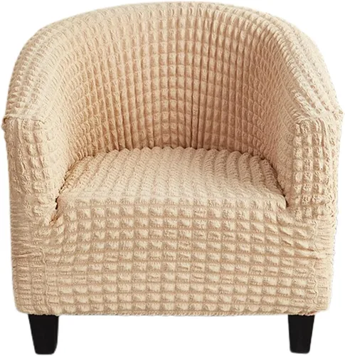 OQHAIR Funda para silla de club de jacquard elástico, 1 pieza, antideslizante, lavable a máquina, funda para silla de club, funda antiarañazos para