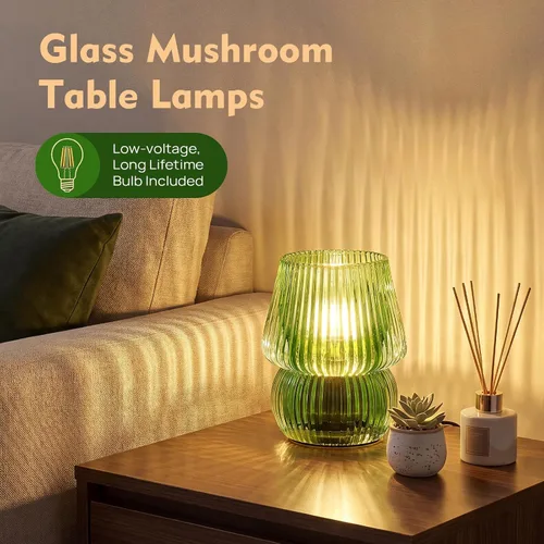 Miniatura 3 de Pequeña Lámpara de Mesa Operada con Pilas con Temporizador, Pequeña Lámpara de Mesa de Vidrio Inalámbrica para Decoración del Hogar, Cocina, Baño