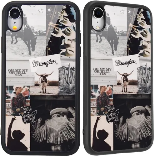 Miniatura 28 de Compatible con iPhone 7/8/SE 2020, cubierta trasera dura con patrón de arte divertido azul divertido lindo para mujeres y niños