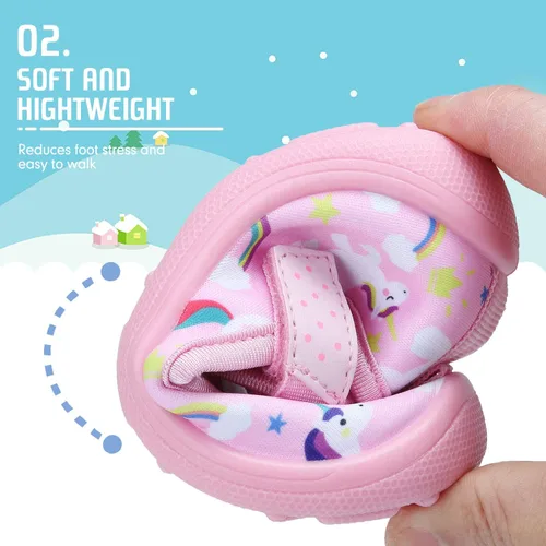Miniatura 5 de FANTURE Zapatos de agua para niños y niñas, lindas sandalias acuáticas, playa, piscina, parque acuático, tenis acuáticos, para niños pequeños