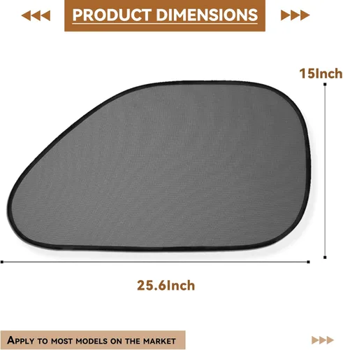 Miniatura 2 de Paquete de 2 persianas universales para ventana de automóvil para bebés, niños y mascotas, visera lateral, protección contra rayos UV, perfecta