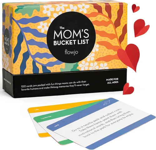 Flowjo Los juegos de cartas de la lista de deseos de la mamá: 100 actividades familiares divertidas y atractivas para construir lazos más fuertes y