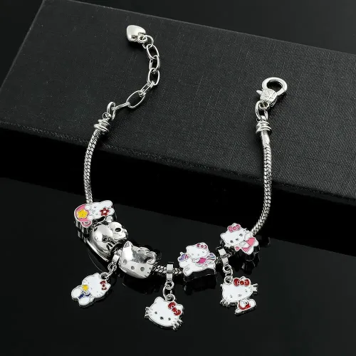 Miniatura 8 de Bonita pulsera con dije para mujeres y niñas con estilo de gatito, esta pulsera de cadena para niños es perfecta para niñas y es un regalo
