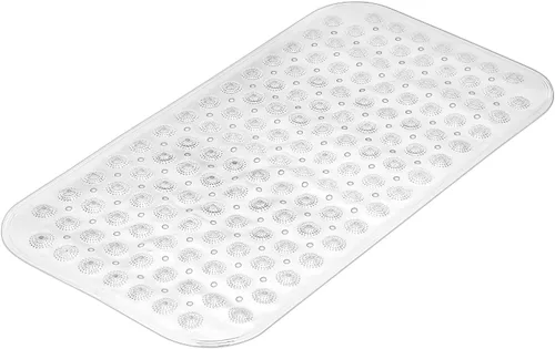 Miniatura 8 de DecorRack Tapete de baño masajeador, tapete de ducha antideslizante con ventosas de seguridad fuertes, sin látex, lavable a máquina, 27.5 x 14