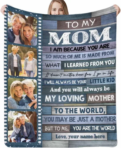 Miniatura 29 de Manta personalizada con imagen hecha en Estados Unidos, mantas personalizadas con fotos, nombres, manta suave personalizada con imagen personalizada